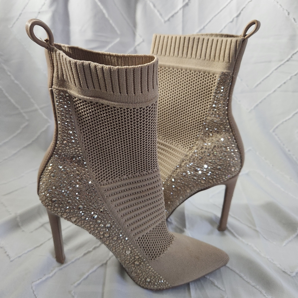 Elegant Tan Stiletto Ankle Boots